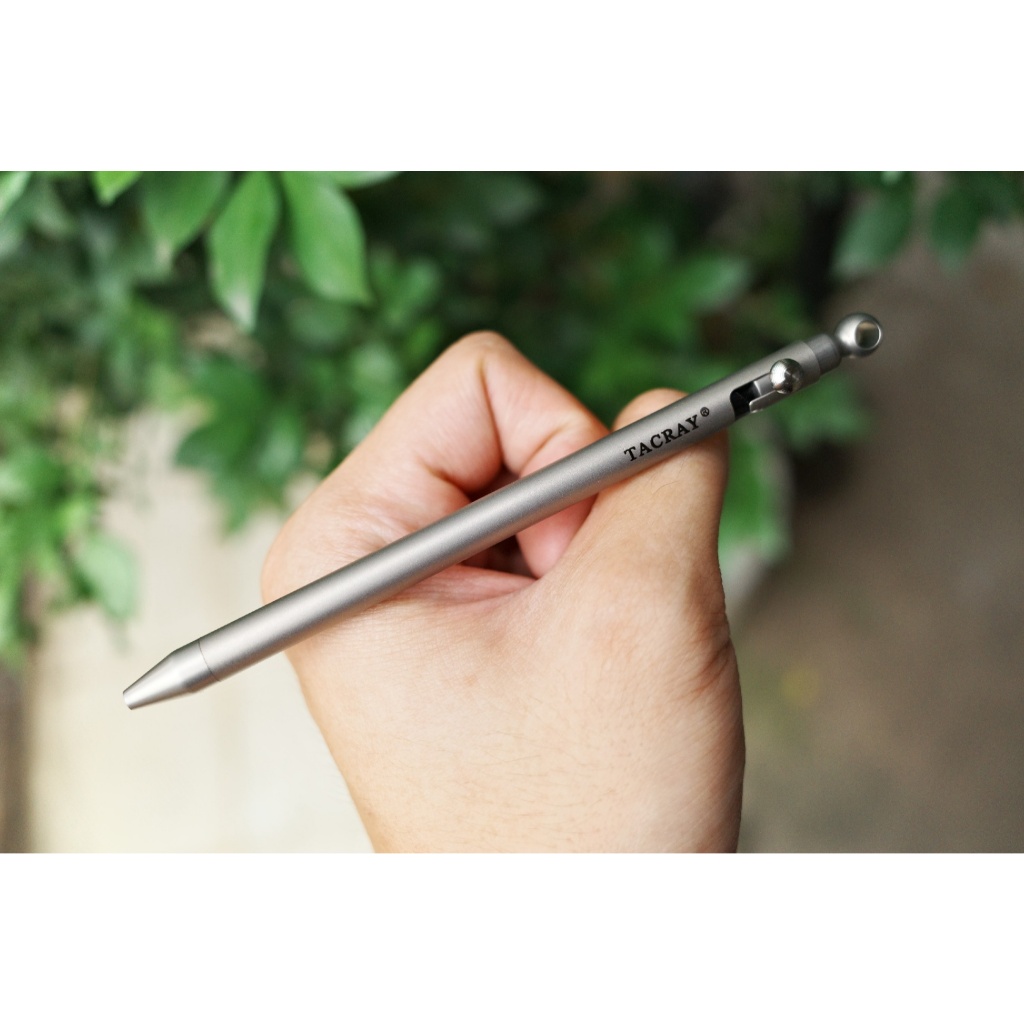 Bút Titanium Tacray TR-G2 (TRG2, móc khóa, lẫy Bolt action)