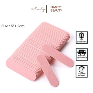 20/50/100 cây dũa móng tay Dũa mini nail box, Nailbox màu hồng Cây Dũa Móng Tay mini Chuyên Dụng 5.5*1.3*0.1 cm