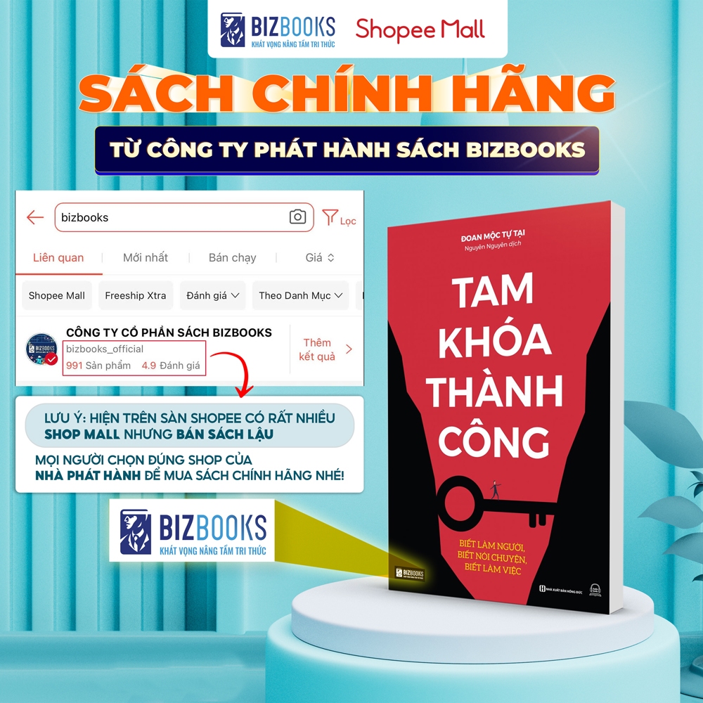 Sách Tam Khoá Thành Công - Biết Làm Người, Biết Nói Chuyện, Biết Làm Việc - Bizbooks
