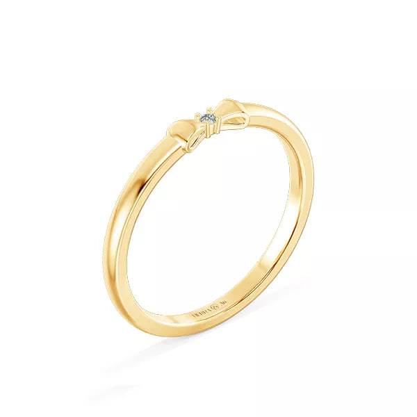 [CHAT TRƯỚC KHI ĐẶT] Nhẫn Thời Trang, Nhẫn Hẹn Ước Tierra FNN1208 Vàng 14K 18K Thiết Kế Đai Trơn, Hình Nơ Nhẹ Nhàng