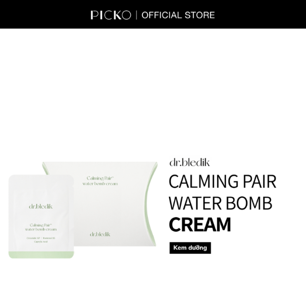[QUÀ TẶNG KHÔNG BÁN] 4 Hộp x10 gói sample Kem dưỡng calming pair Dr.bledik w.a.t.er b.o.m.b cream 2ML
