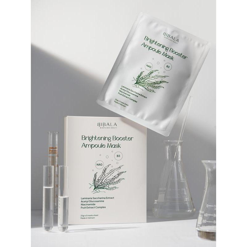 Ảnh Mặt nạ dưỡng sáng, làm dịu và dưỡng ẩm 25G BRIGHTENING BOOSTER AMPOULE MASK 25G BIBALA 4