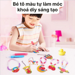 Bộ Đồ Chơi Vẽ Tranh Keo Pha Lê Diy Dành Cho Trẻ Em, Đồ Chơi Móc Khóa Mặt Dây Chuyền Trẻ Em Sáng Tạo 89103