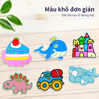 Bộ Đồ Chơi Vẽ Tranh Keo Pha Lê Diy Dành Cho Trẻ Em, Đồ Chơi Móc Khóa Mặt Dây Chuyền Trẻ Em Sáng Tạo 89103