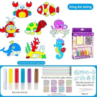 Bộ Đồ Chơi Vẽ Tranh Keo Pha Lê Diy Dành Cho Trẻ Em, Đồ Chơi Móc Khóa Mặt Dây Chuyền Trẻ Em Sáng Tạo 89103