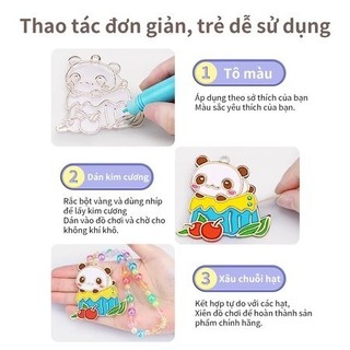 Bộ Đồ Chơi Vẽ Tranh Keo Pha Lê Diy Dành Cho Trẻ Em, Đồ Chơi Móc Khóa Mặt Dây Chuyền Trẻ Em Sáng Tạo 89103