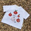ÁO THUN TRẮNG HOẠ TIẾT CÀ CHUA Cho Bé Form Rộng Boxy 100% Cotton 2C , Dày dặn , thấm hút mồ hôi , Đã xử lý màu và có rút