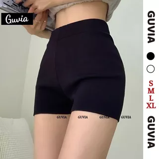 Quần Đùi BIKER SHORT Nữ Tập Gym, Yoga Siêu Ôm Nâng Mông Vải Gân Co Giãn Tốt GUVIA QU04
