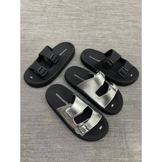 Dép Nữ Đế Xuồng 3cm Cao Cấp,Dép 2 Quai Da Mềm Đính Khoá Dễ Thương Phong Cách Hàn Quốc.