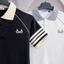 Áo polo Nam Tay ngắn, dáng slimfit, thêu logo, sọc tay vải cotton co dãn 4 chiều mịn mát