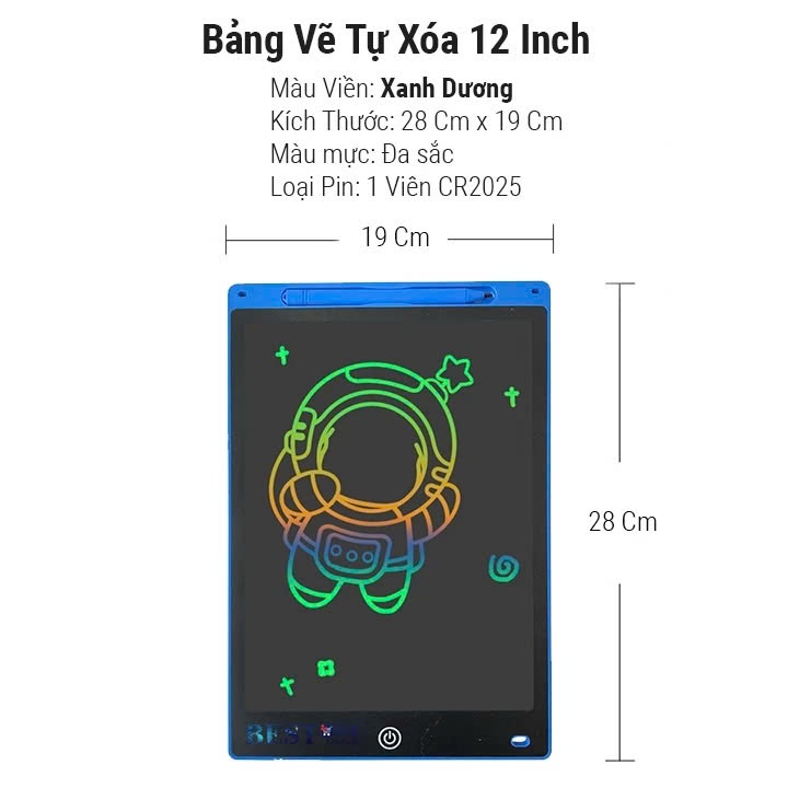 Bảng tự xoá thông minh size 10inch cho bé tiện lợi dễ dùng