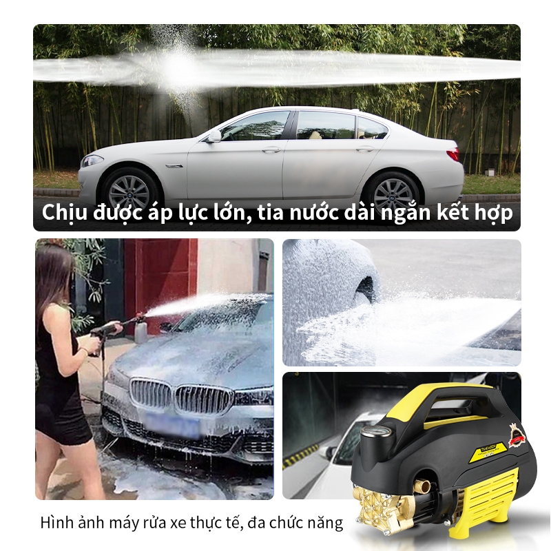 Máy rửa xe- TANKMECHE QXJ-02 Rửa xe gia đình áp lực cao Siêu khỏe phun rửa mạnh mẽ bảo hành chính hxng 6 tháng
