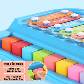 Đàn Piano Cho Bé Kết Hợp Đàn Gõ Âm Thanh 8 Phím Cho Bé - Đàn Cho Bé Chất Liệu Nhựa ABS An Toàn Phù Hợp Bé 1 Tuổi