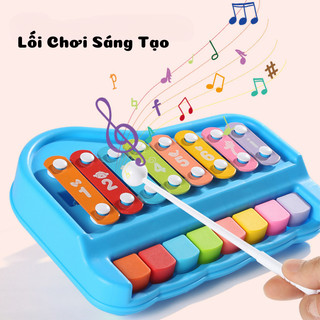 Đàn Piano Cho Bé Kết Hợp Đàn Gõ Âm Thanh 8 Phím Cho Bé - Đàn Cho Bé Chất Liệu Nhựa ABS An Toàn Phù Hợp Bé 1 Tuổi