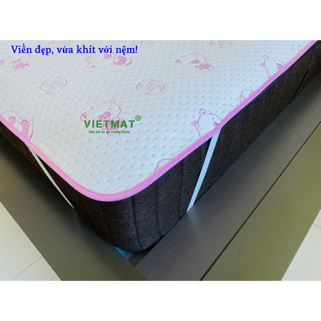 Ảnh Tấm lót chống thấm cho bé VIETMAT đủ size, thoáng mát và hút nước tốt, không hầm bí 4