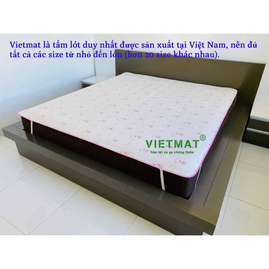 Ảnh Tấm lót chống thấm cho bé VIETMAT đủ size, thoáng mát và hút nước tốt, không hầm bí 3