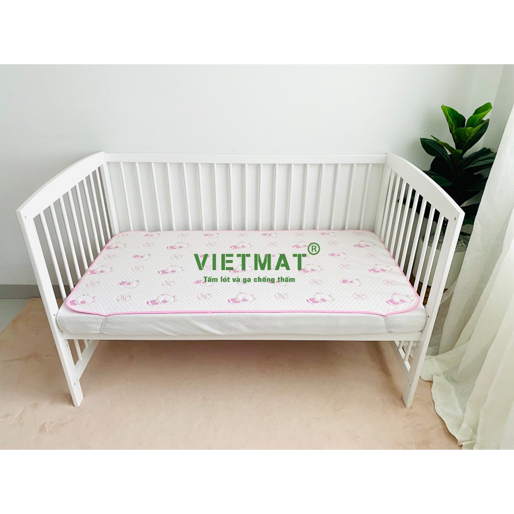 Ảnh Tấm lót chống thấm cho bé VIETMAT đủ size, thoáng mát và hút nước tốt, không hầm bí 1