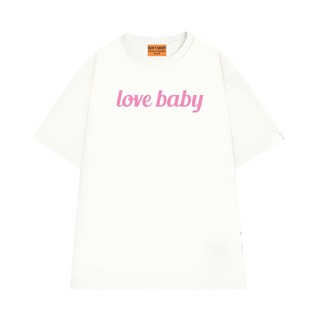 Áo Thun NGỐ TEE In Chữ LOVE BABY, Áo Thun Form Rộng Nam Nữ Chất Vải Cotton Thoáng Mát