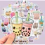 Set 60 Sticker Mẫu ly nước trà sữa hấp dẫn, bắt mắt Chống Nước Dán Laptop Vali Mũ Bảo Hiểm Sổ Tay