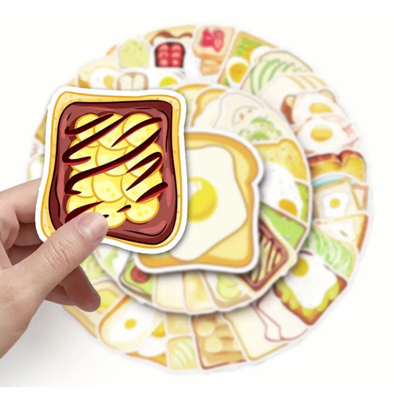 set 60 sticker sandwich siêu bắt mắt trang trí văn phòng phẩm dụng cụ học tập sách vở note book sổ tay.