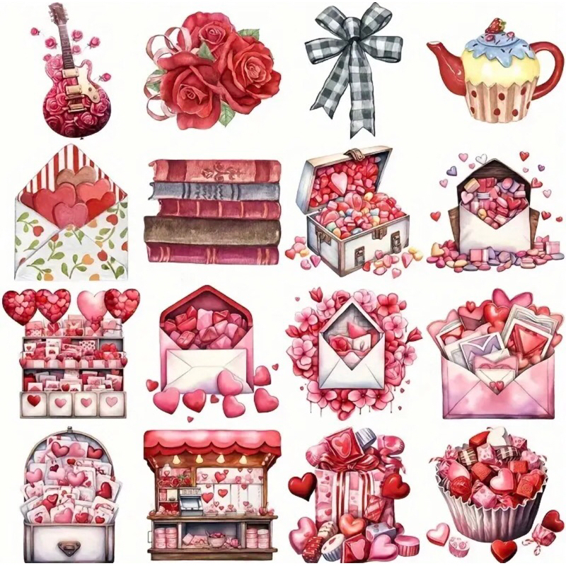 60 sticker quà tặng màu hồng siêu dễ thương  trang trí sổ tay note book laptop mũ bảo hiểm chống nước tốt