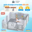 Bộ quây cũi nhựa Little Bear Tặng THẢM + BÓNG, bộ quây cũi nhựa cho bé an toàn