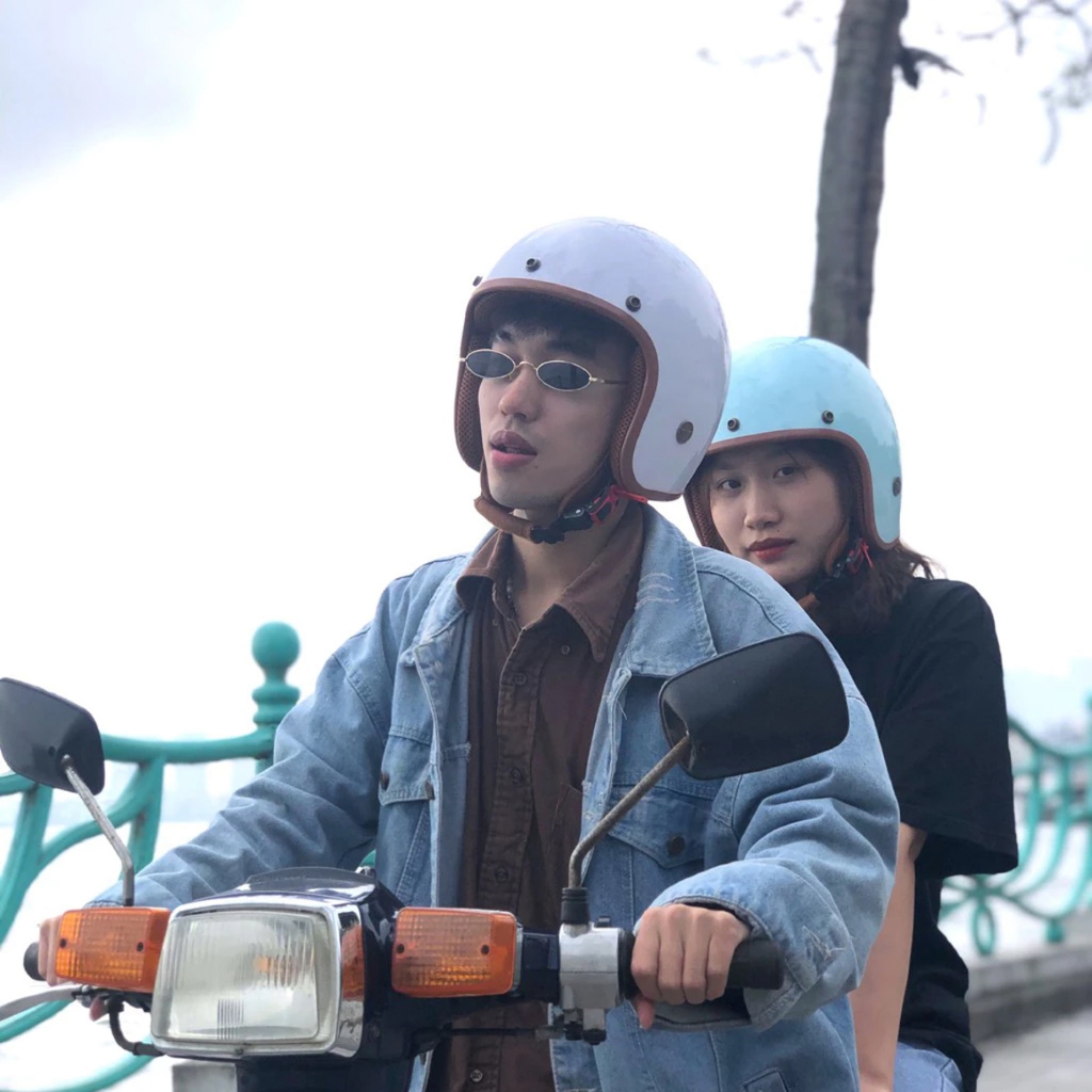 Ảnh Mũ bảo hiểm 3/4 đầu Sundy Helmets thời trang, an toàn kèm kính Phi Công, UV, nhiều màu cá tính, Freesize (55-58cm) 2