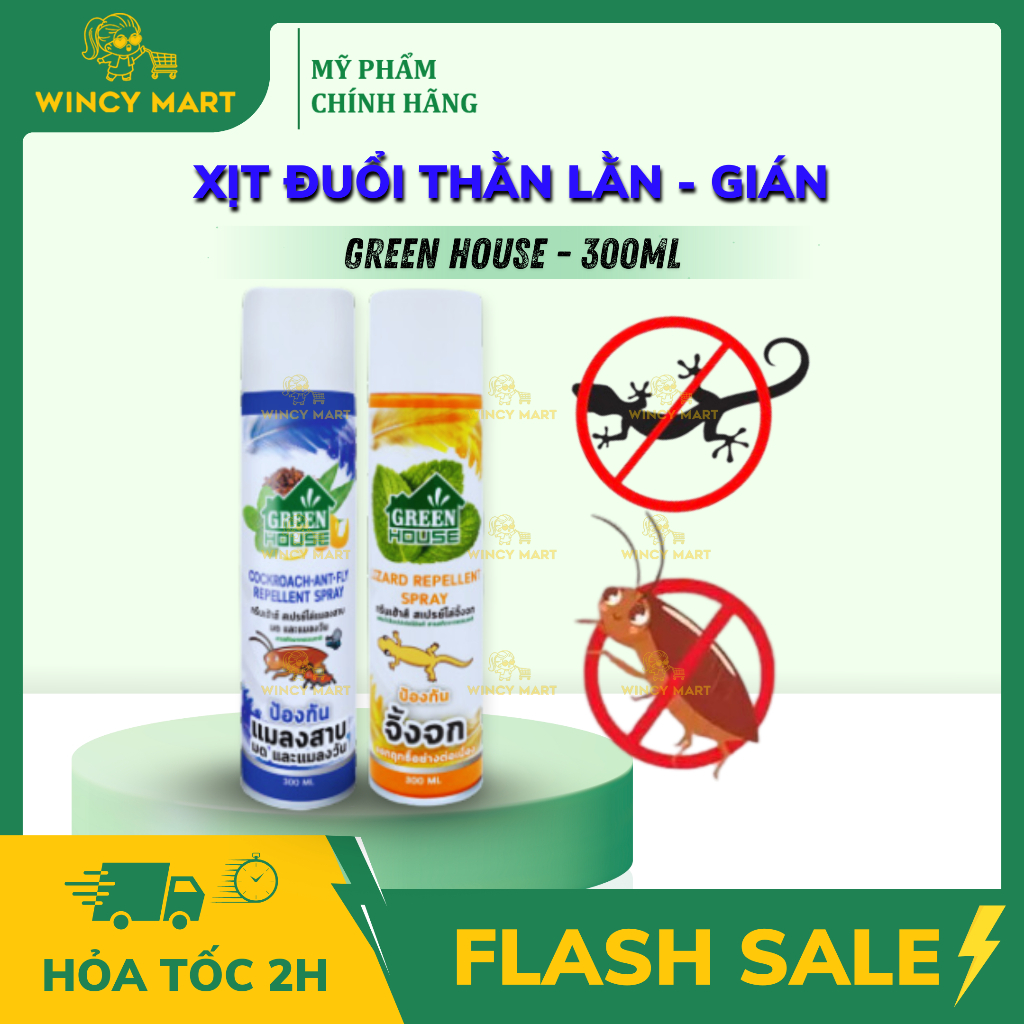 [Chính Hãng] Chai Xịt Đuổi Thằn Lằn - Gián Green House Lizard Repellent ...