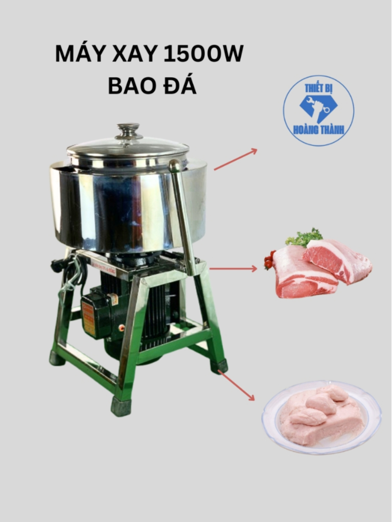Máy xay giò chả lụa loại 1500W có bao đá ngồi 24cm, xay được 2kg 1 1 - ,
