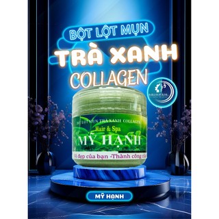 Bột lột mụn trà xanh collagen Mỹ Hạnh ,làm sach cám mụn đầu đen chất bả nhờn trên da,50