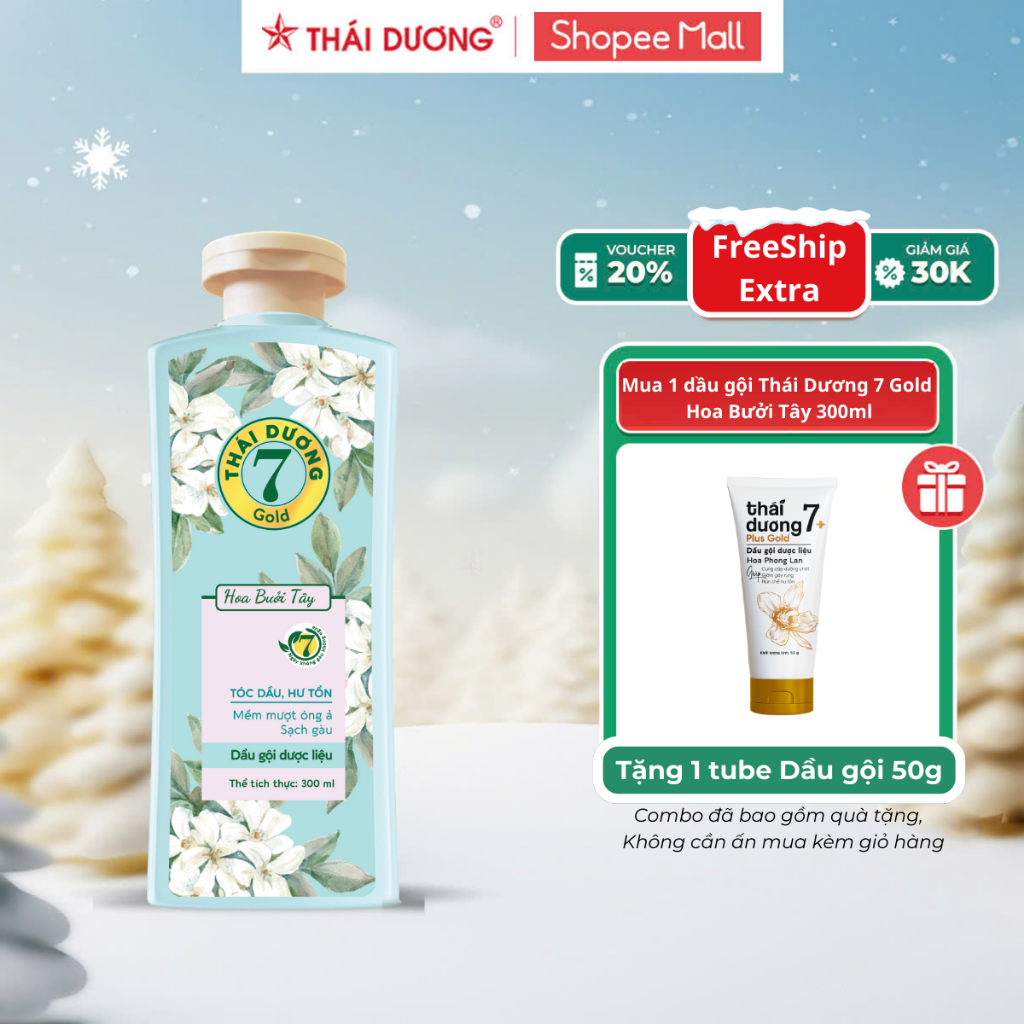 Ảnh Mua Dầu gội Thái Dương 7 Gold Hoa Bưởi Tây 500ml tặng 1 Tube 7 Plus Gold 50g 3