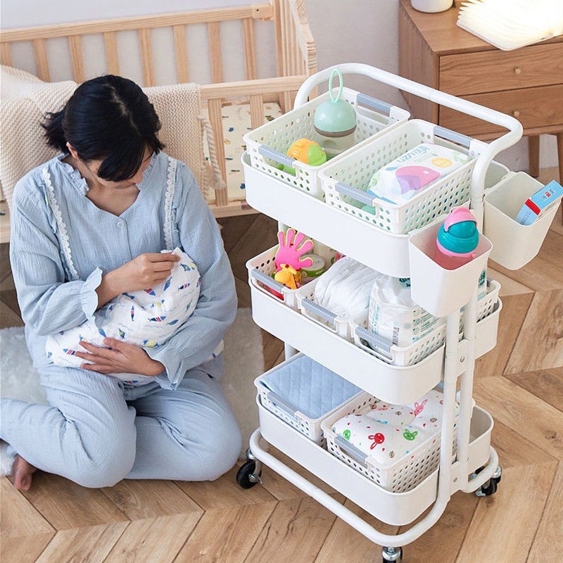 Kệ Bỉm sữa 3 Tầng Thiết Kế Châu Âu, Xe Đẩy Spa-XDT01