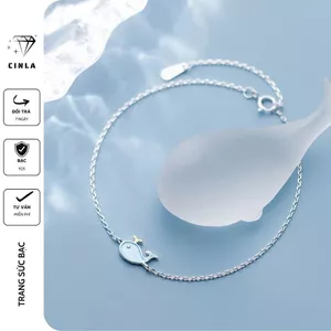 Vòng lắc tay bạc 925 không gỉ không phai màu bền đẹp thời trang cho nữ CINLA VT033