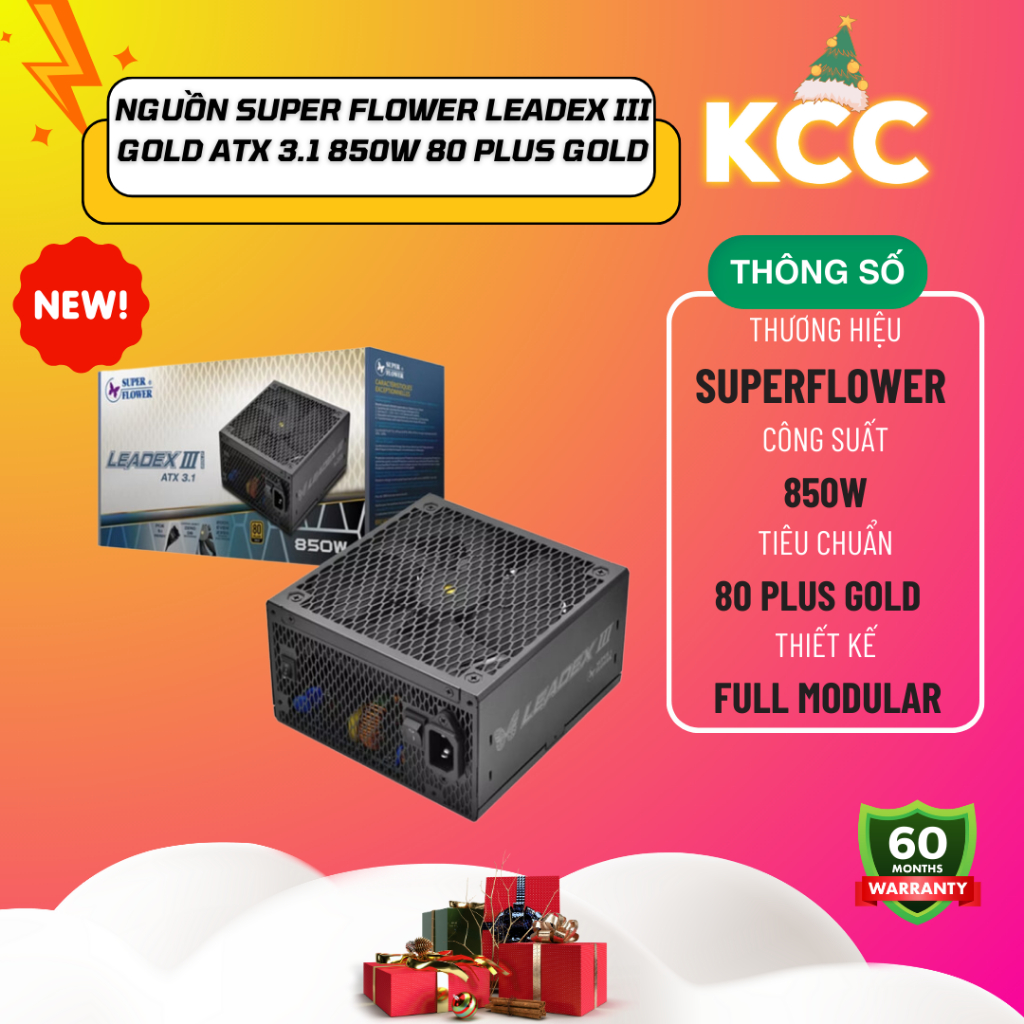 Nguồn Super Flower LEADEX III GOLD ATX 3.1 850W 80 Plus Gold Black SF ...