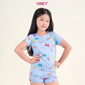 Bộ thun short cổ tròn cho bé, họa tiết đáng yêu cho mùa Giáng Sinh KST010S41