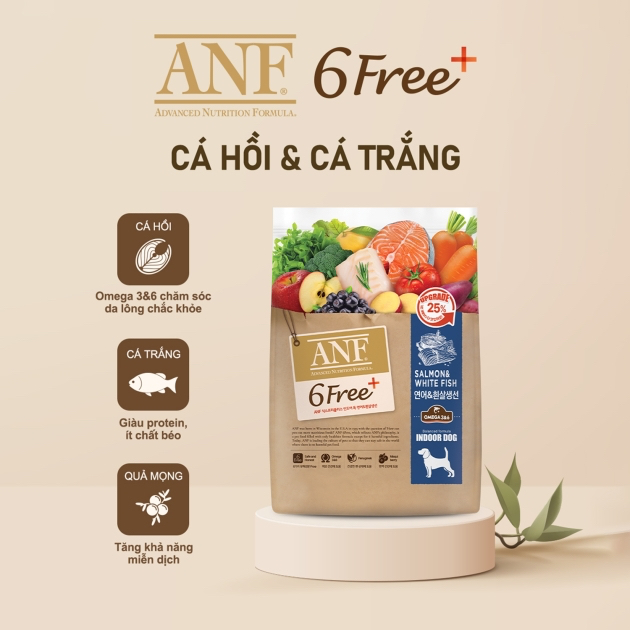 [1.6kg] Hạt Chó Trên 6 Tháng ANF 6Free Hữu Cơ