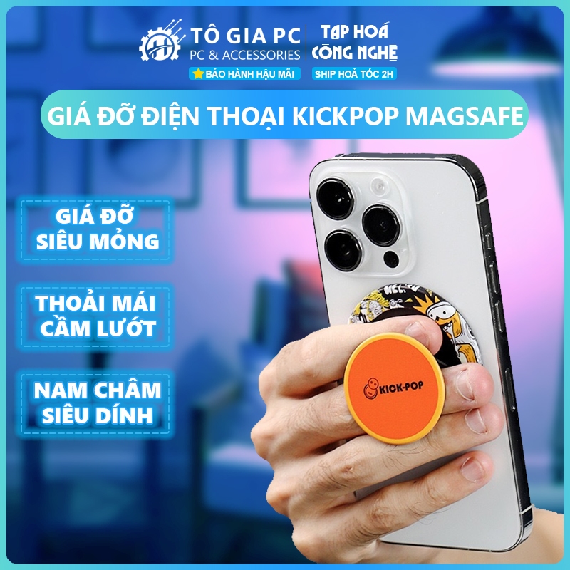 Giá đỡ điện thoại di động từ tính KICK-POP Magsafe, Vòng từ tính siêu ...