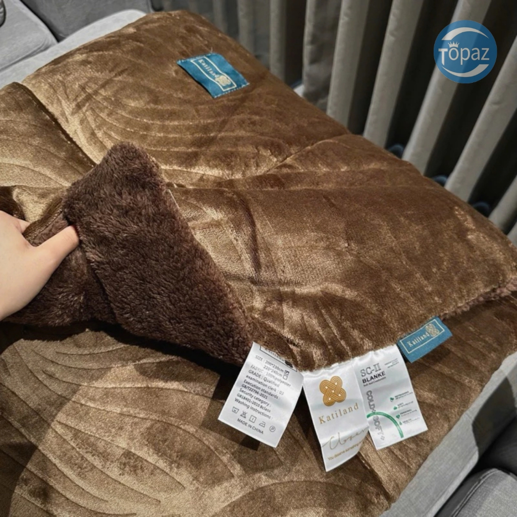 Chăn lông cừu mùa đông siêu nhẹ chính hãng TOPAZ nhập khẩu siêu mềm mịn cực kỳ ấm áp trong thời tiết đại hàn