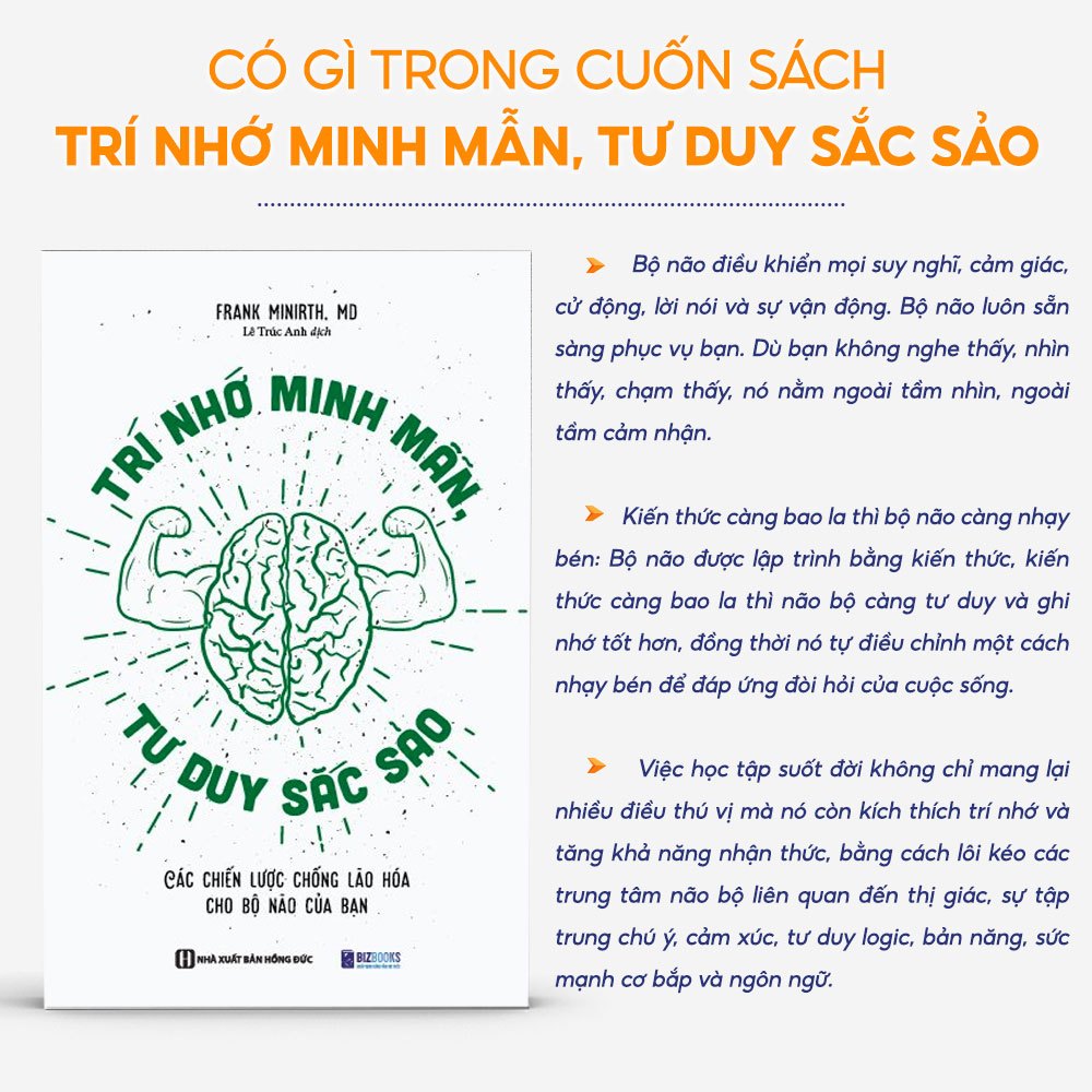 Sách Trí Nhớ Minh Mẫn, Tư Duy Sắc Sảo: Các Chiến Lược Chống Lão Hóa Cho Bộ Não Của Bạn - Bizbooks