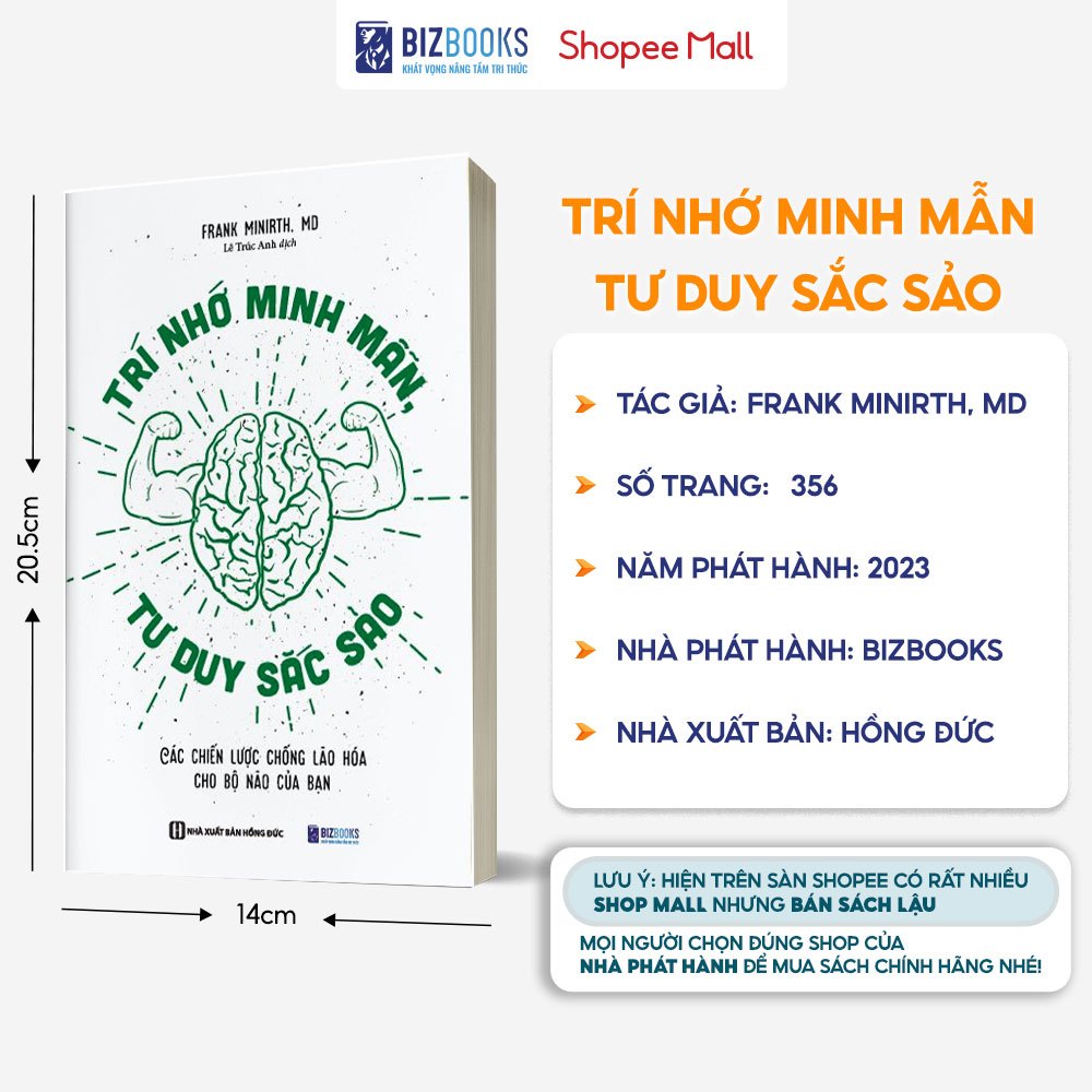 Sách Trí Nhớ Minh Mẫn, Tư Duy Sắc Sảo: Các Chiến Lược Chống Lão Hóa Cho Bộ Não Của Bạn - Bizbooks
