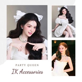 Vòng Cổ Choker Ngọc Trai Nhiều Tầng Vivi Hình Sao Thổ Choker Ngọc Trai Nhân Tạo N11