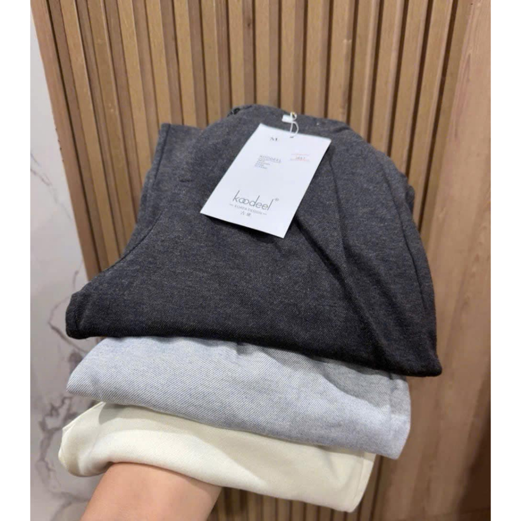 quần dài nữ dáng dài ống rộng 3 màu chất vải cotton mền mại co dãn phong cách trẻ trung Donna Hcom3704