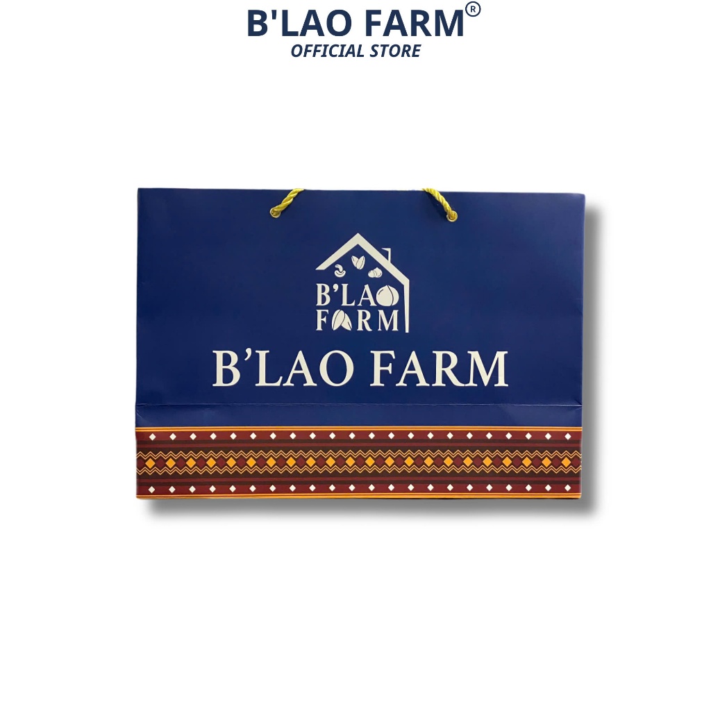 Ảnh Túi Giấy Đựng Cà Phê, Quà Tặng - B'LAO FARM - Kích Thước 38x25x15cm - Chất Liệu Giấy Couche 250 Cao Cấp 1