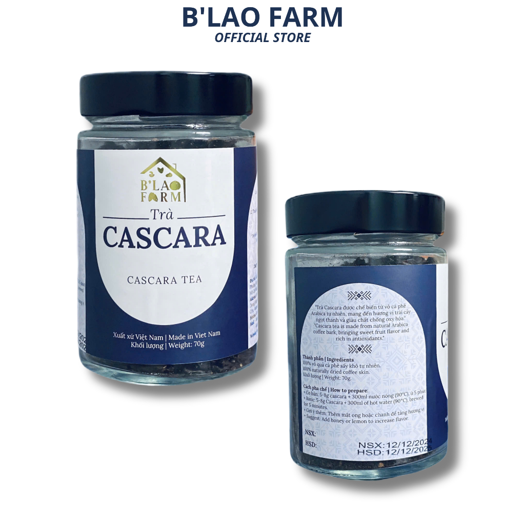 Ảnh Trà Cascara Nguyên Chất B'LAO FARM Trà Từ Vỏ Quả Cà Phê Arabica Chín Giàu Chất Chống Oxy Hoá, Tăng Sự Tập Trung 3