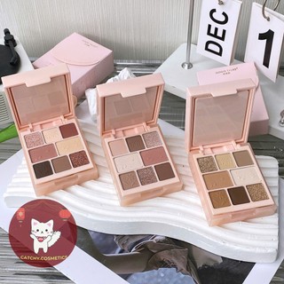 [GOGO TALES] Bảng Phấn Mắt GOGO TALES 2 Tầng, Kèm Phấn Phủ Và Mút Tán, Đa Năng, Vỏ Hồng (GT740)