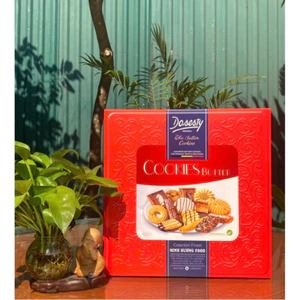 Bánh quy Cookies Butter Dosesty 3 ( đỏ, xanh, vàng)Bánh Tết,làm giỏ sang trọng 500g Minh Hương Food