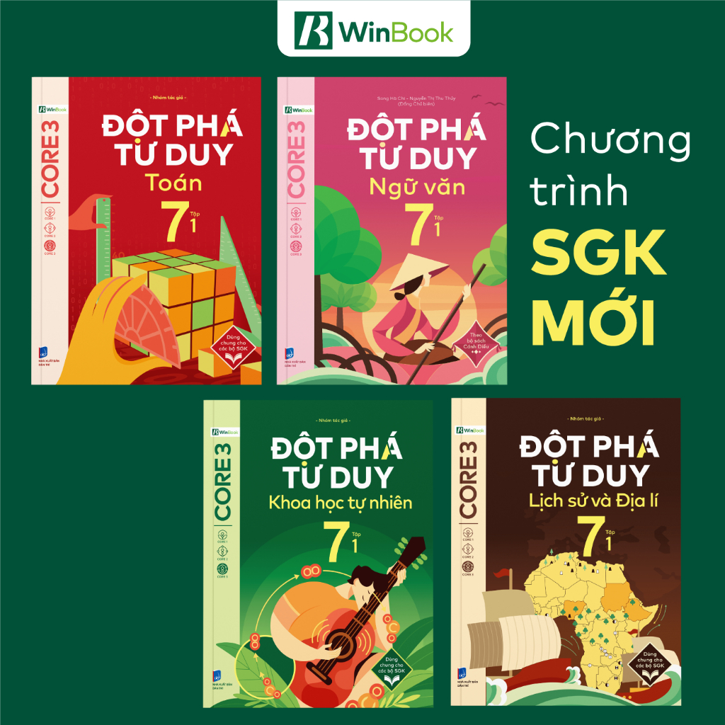 Ảnh Sách – Đột phá tư duy Lớp 7 – Toán, Ngữ văn, Khoa học tự nhiên, Lịch sử và Địa lí 1