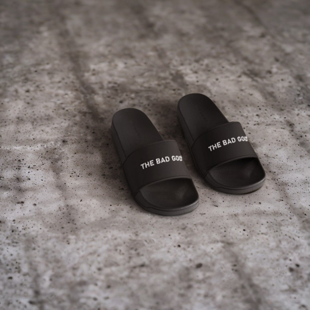 Dép Quai Ngang Basic Nam Nữ The Bad God X01 Chữ Trắng Dép Slipper Local Brand Unisex Đế PVC Chống Trơn | BigBuy360 - bigbuy360.vn