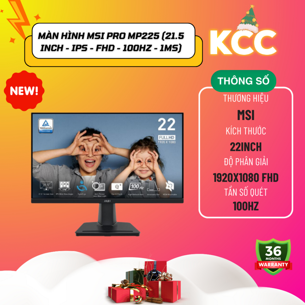 Màn Hình MSI PRO MP225 (21.5 inch - IPS - FHD - 100Hz - 1ms) - Mới Bảo ...