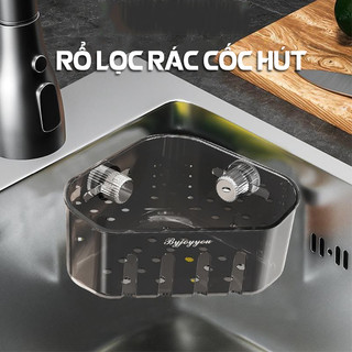 Rổ lọc rác bồn rửa bát móc cốc hút chất liệu nhựa ABS cao cấp